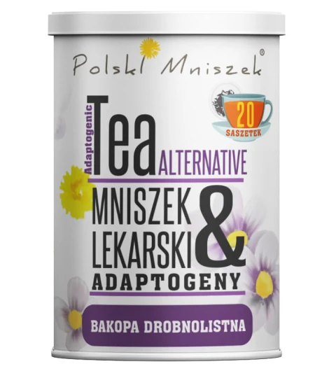 Herbata w saszetkach z Mniszka lekarskiego z adaptogenami – Bakopa drobnolistna (20 saszetek)