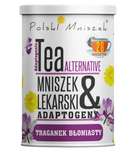 Herbata w saszetkach z Mniszka lekarskiego z adaptogenami – Traganek błoniasty (20 saszetek)