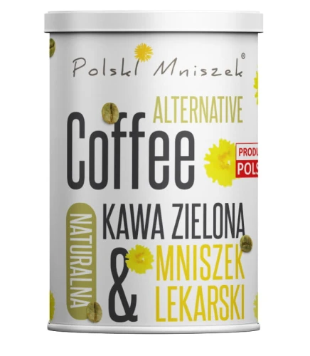 Alternatywna kawa z mniszka lekarskiego z kawą zieloną bezkofeinową 